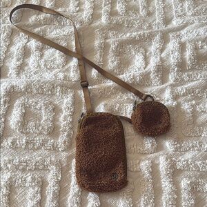 Brown Crossbody Bag with Coin Pouch